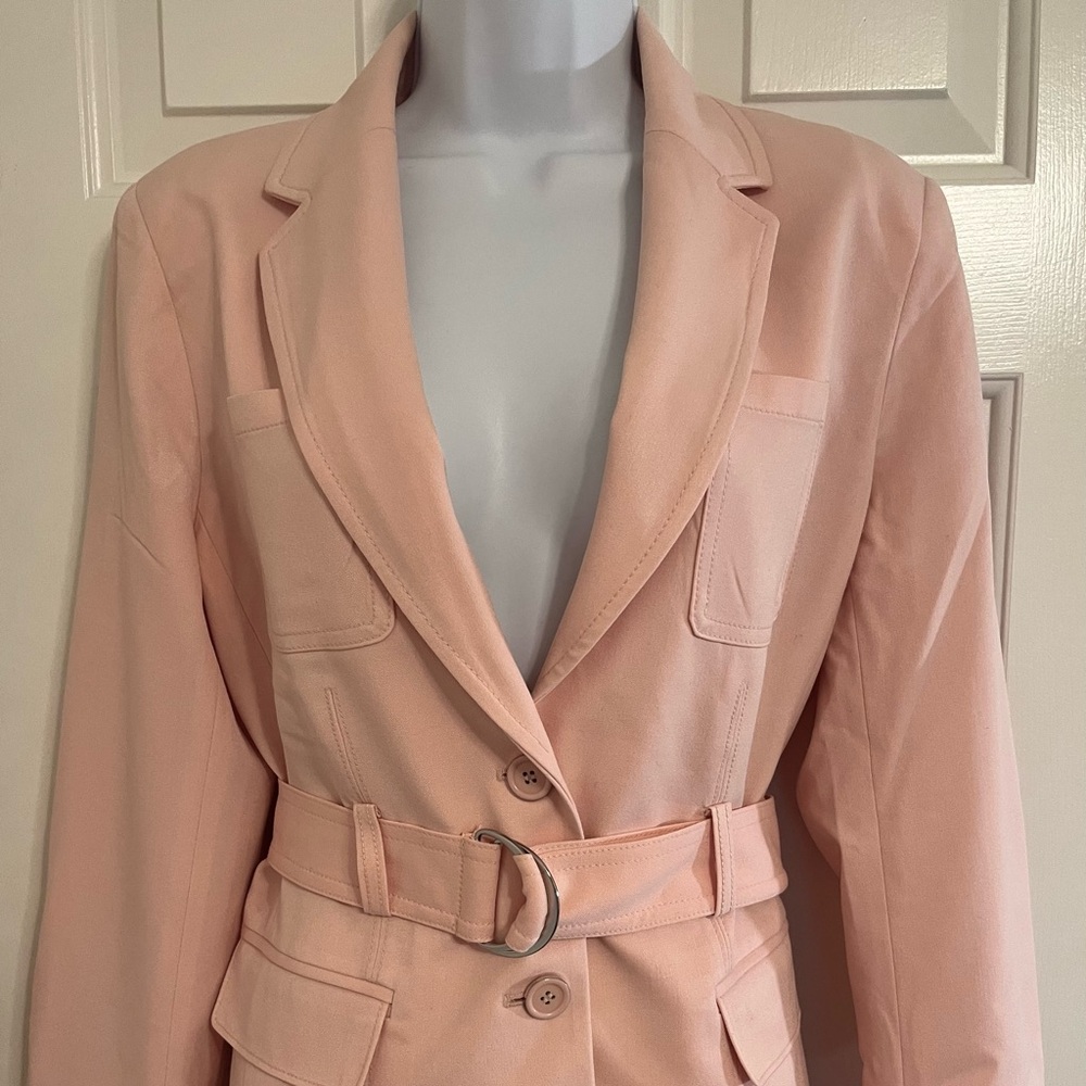 New York and Company-Avenue 
peach color Belted Blazer-Size M